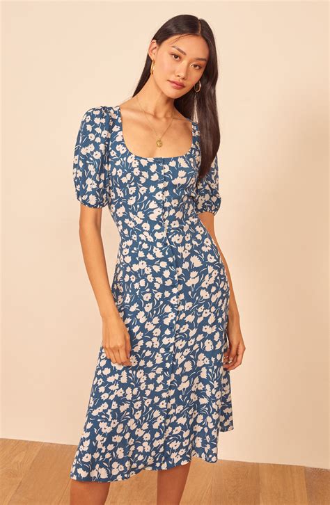 Reformation Beechwood Floral Midi Dress Nordstrom Rack