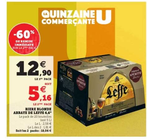 Promo Bière Blonde Abbaye De Leffe chez U Express iCatalogue fr
