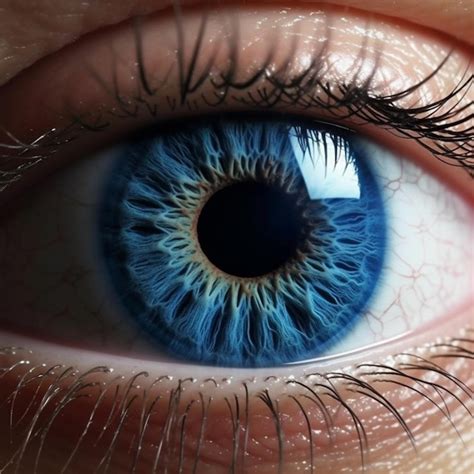 Premium AI Image A Close Up Of A Blue Eye With The Word Eye On It