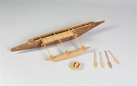 Object Model Outrigger Canoe Collections Online Museum Of New