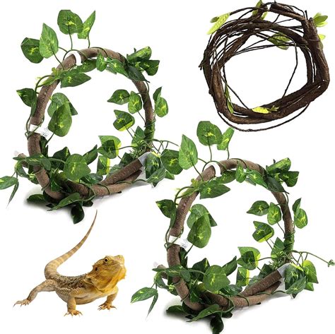 Amazon Reptile Bend A Branch Vines Flexible Leaves Pet Habitat