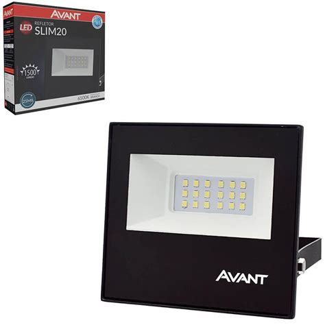 Kit Refletores Led Branco Avant Em Alum Nio Slim Bivolt De