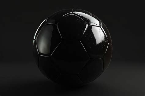 Black soccer ball black background | Premium Photo - rawpixel