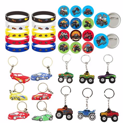 Hot Wheels Fiesta Cumplea Os LLavero De Juguete Con Ruedas De Cami N Monstruo Pulseras De