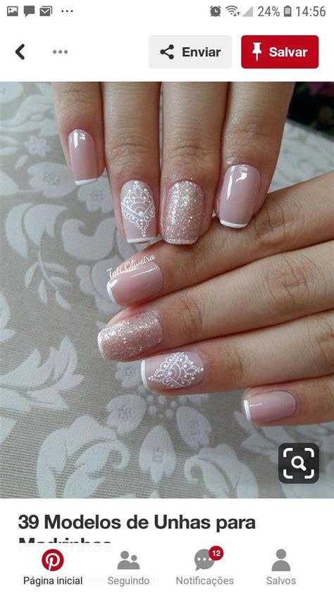 Pin de Angie Arias em uñas Unhas Unhas decoradas Unhas nude