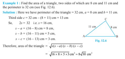 Case Study Based Questions Class Maths Herons Formula