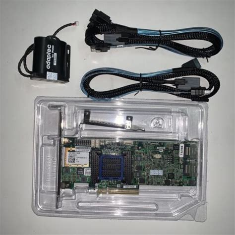Adaptec Raid Controller ASR-6805 8 Ports PCIE2 x8 512MB+BBU Battery+2 X ...