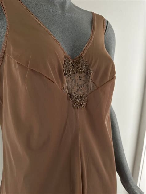 1960 S Osti Lace Peignoir Lingerie Sleepwear Cappucc Gem