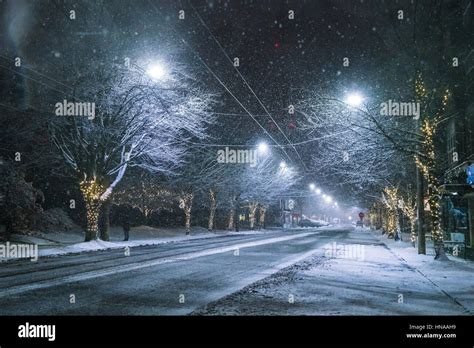 Snowy Night Background