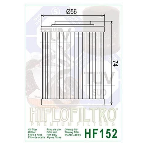 Hiflofiltro® HF152 - Premium Oil Filter - MOTORCYCLEiD.com