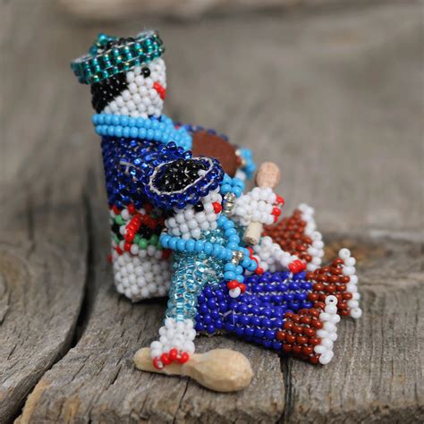 ZUNI BEADED STORYTELLER BY TODD PONCHO | The Crow and The Cactus