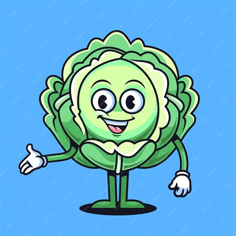 Free Vector | Hand drawn lettuce cartoon illustration