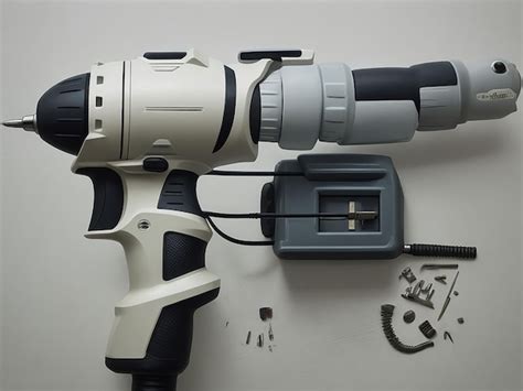 premium photo drill machine  white