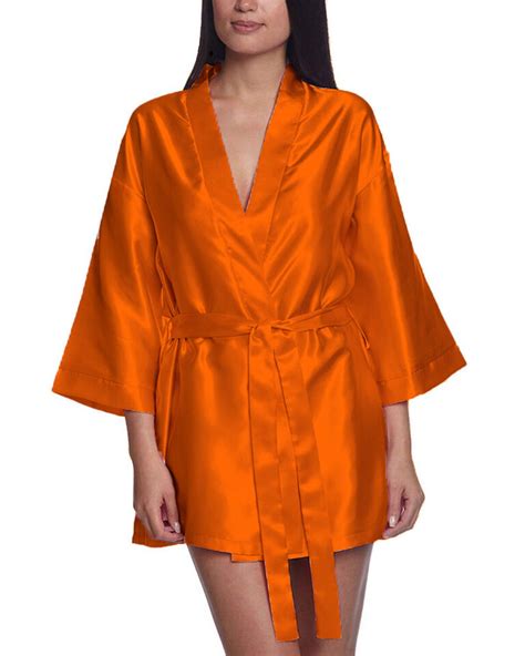 Luxury Satin Silk Kimono Sexy Lingerie Bathrobe NightWear Dressing Long Gown S EBay