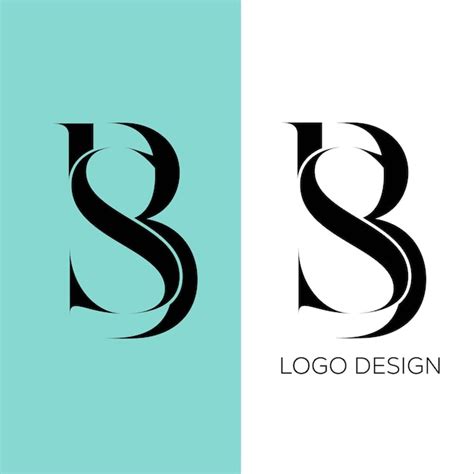 Premium Vector | Bs initial letter logo design