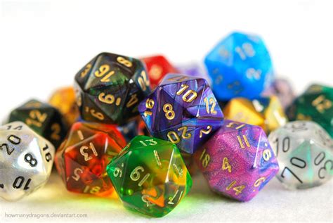 Fragments of Color - Pile of D20s by HowManyDragons on DeviantArt