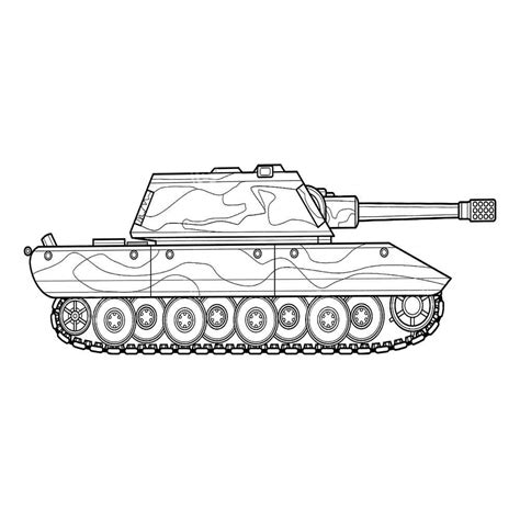 Раскраска Военный танк | распечатать раскраски для детей