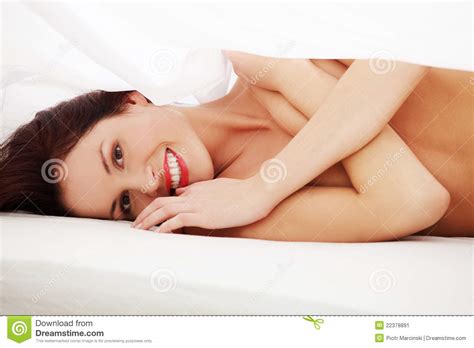 Naked Woman Under Sheet Stock Image Image Of Erotic