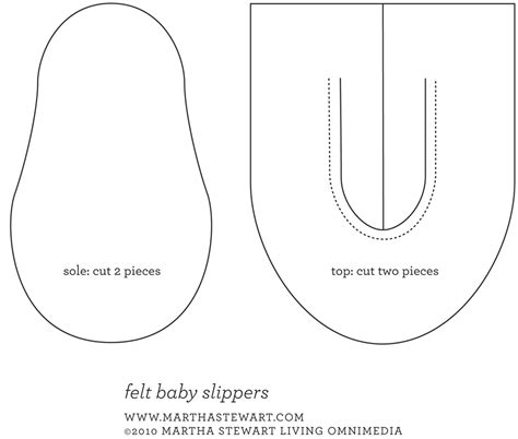 Baby Moccasins Pattern Felt