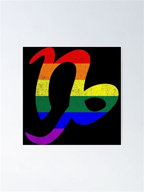 LGBTQ Gay Pride Flag Capricorn Zodiac Sign Poster For Sale By Valador Redbubble