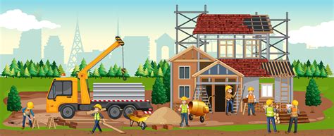 Building construction site background 7107930 Vector Art at Vecteezy