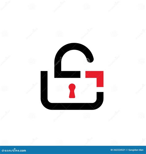 Letter Lock Logo Design Vector Stock Vector Illustration Of Alphabet
