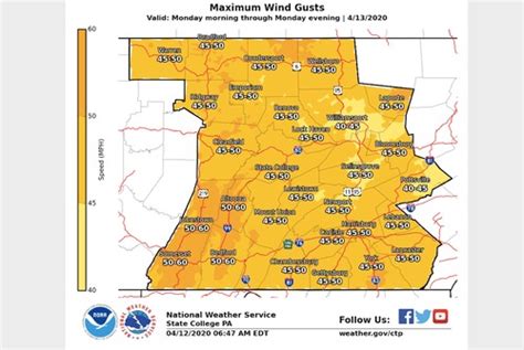 Wind Advisory Issued For Monday With 50 Mph Gusts Blowing Through