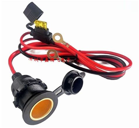 Прикуриватель встраиваемый усиленный с проводами 1 метр и ...