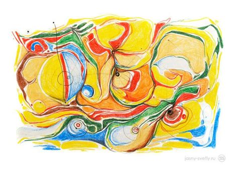 Абстрактный рисунок (акварельные карандаши)