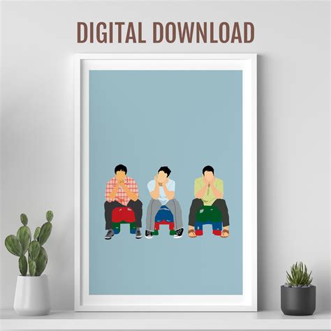 3 Idiots Movie Poster Sketch Desi Wall Art Bollywood Movie Poster