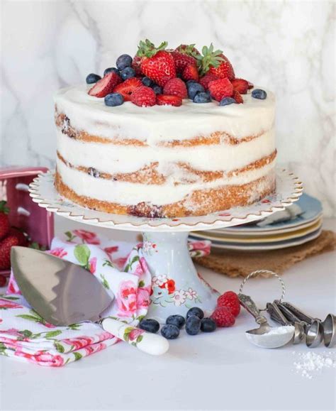 Vanilla Naked Cake Recipe Tutorial Sally S Baking Addiction Artofit