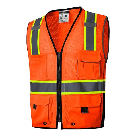 Sksafety 10 Pockets Professional Level Safety Vest Class 2 High