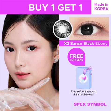 Jual Spex Symbol X Sanso Black Softlens Varian Ebony Shopee Indonesia