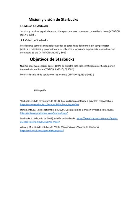 Mision Vision Y Valores De Starbucks 9