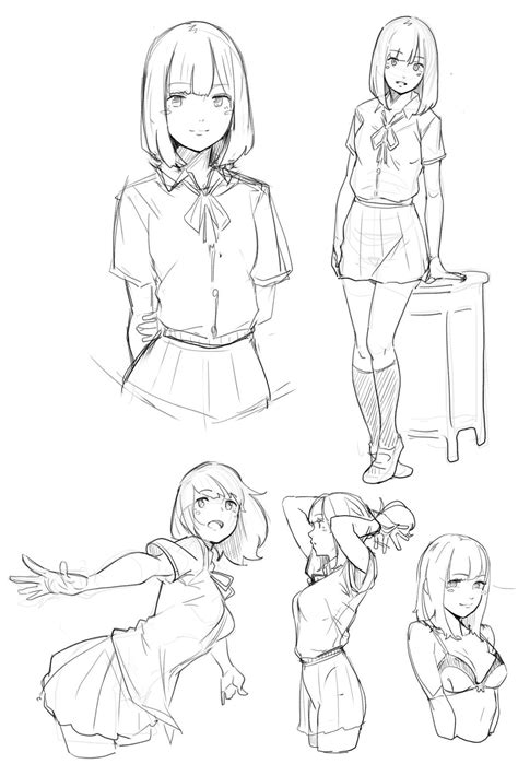 Anime Poses Drawing Pic | Drawing Skill