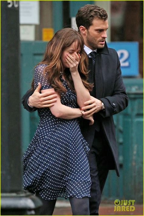 Jamie Dornan Consoles An Upset Dakota Johnson For Fifty Shades Darker