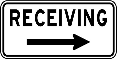 Receiving Right Arrow Sign Shop Now W Fast Shipping