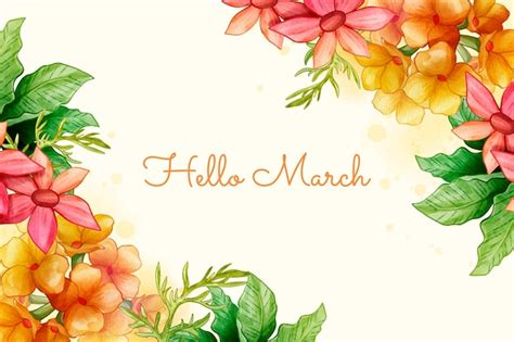 Акварель весенний фон дизайн | Бесплатно векторы