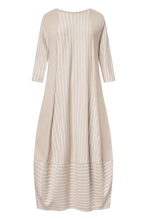 MAXI STRIPE JERSEY DRESS NUDE Elsewhere Fashion