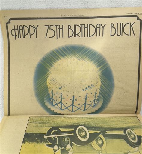 General Motors Buick 75 Anniversary The Flint Journal Newspaper Tribute