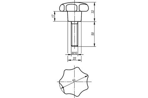 Звездообразная рукоятка KIPP K0152.45010X50 - выгодная цена, отзывы ...