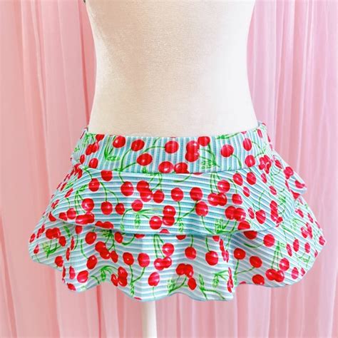 Cherry Ruffle Piece Bikini Set Swimwear From Japan Tops Kei Market Buy And Sell