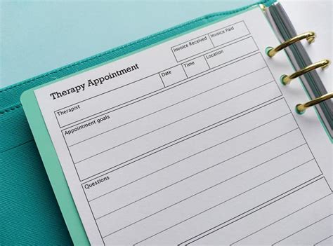 therapy appointment templates