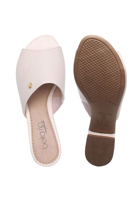 Tamanco Beira Rio Salto Grosso Nude Compre Agora Dafiti Brasil