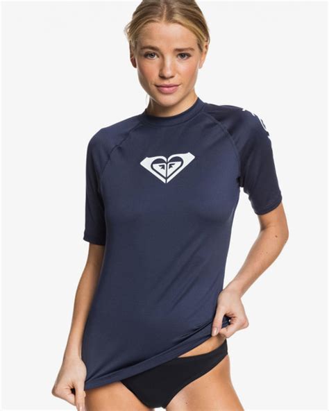 Футболка для плавания Roxy, размер 44, цвет темно-синий, 92% Полиэстер ...