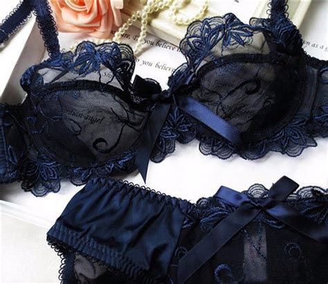 Uk Womens Sheer Lace Balconette Floral Bra Set Knicker Panties Lingerie Abcd Dde Ebay