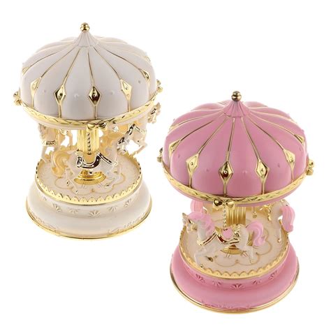 2 шт merry-go-круглая музыкальная карусель коробка игрушка крутящаяся ...