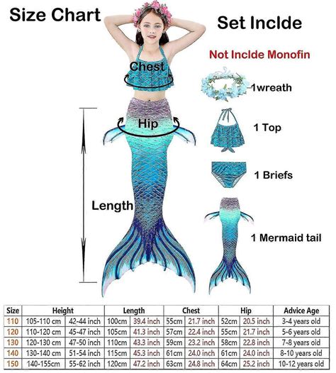 Ni Os Ni As Cola Sirena Bikini Set Traje De Ba O Traje De Ba O Traje De