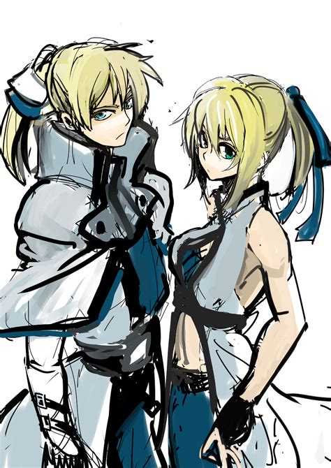 Safebooru 1boy 1girl Aho No Ryouiki Blonde Hair Breasts Fingerless Gloves Genderswap Gloves