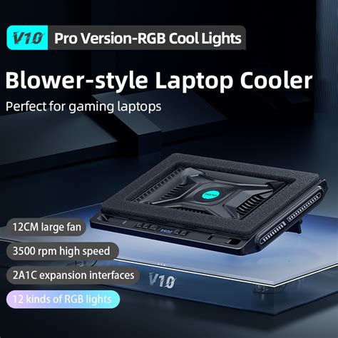 Llano V10 Laptop Cooling Pad Equipped Rpm 3500 Gigantic Turbo Fan Rapid